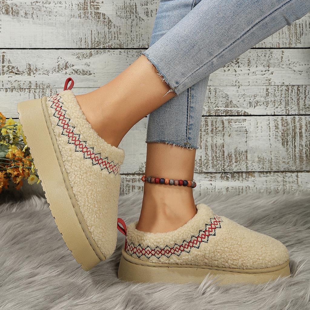 2024 Новые женские меховые тапочки Короткие сапоги Плоские короткие плюшевые шлепанцы Хлопковая обувь Дизайнерский бренд Зимние сапоги для снега