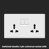 UK 13A Wall Power Socket with USB Type-c 18W Quick Charge Outlet Plug,White Universal  Light Switch Double Usb Electrical Socket