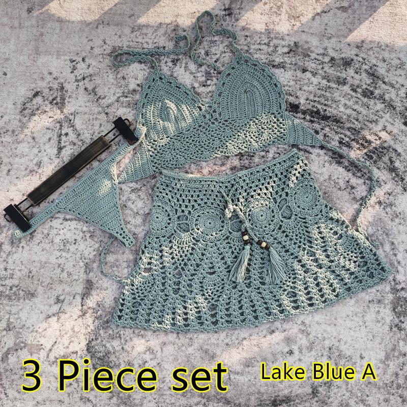Handmade Crochet Bikini and Beach Dress Set (2/3-piece)