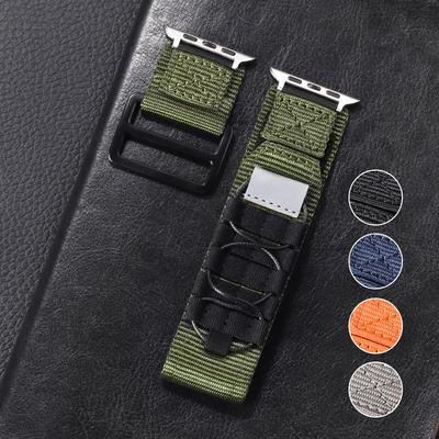 Нейлоновый ремешок на липучке, совместимый с appleapplewatchwatch band38/42/44мм, оранжевый, синий, зеленый