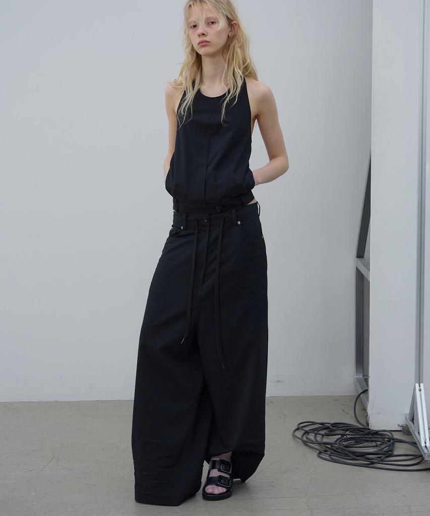 LCDC™ Crinkle Detail Wide Trousers (Black)