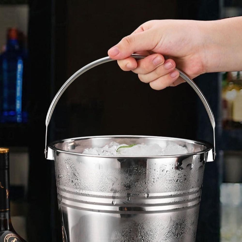 with Handles Mini Metal Buckets Multifunctional Beer Bucket Wine Set Seafood Bucket Party