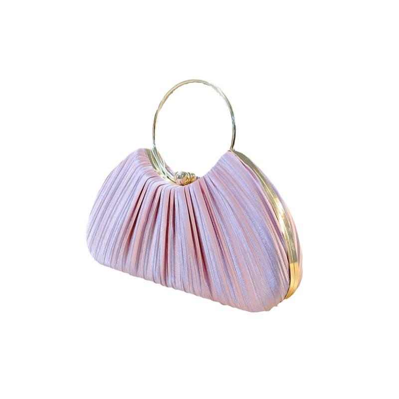 "Pleated Evening Handbag: Small Crossbody for Banquets & KTV"