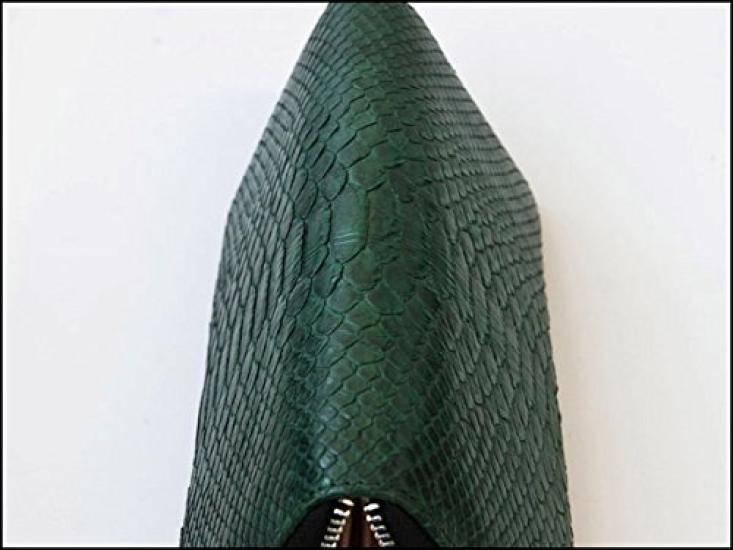 Длинный кошелек Diamond Python с круглой молнией, темно-зеленый, длинный, с молнией [Godin] sppw8005cp/mD.Green [Кошелек из змеиной кожи] [Мужской кошелек] [Один кошелек]