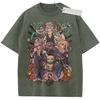 Unisex Washed Purple Vintage Tshirt One Piece Female Warriors Highquality Fabric for Home Leisure Travel Shopping