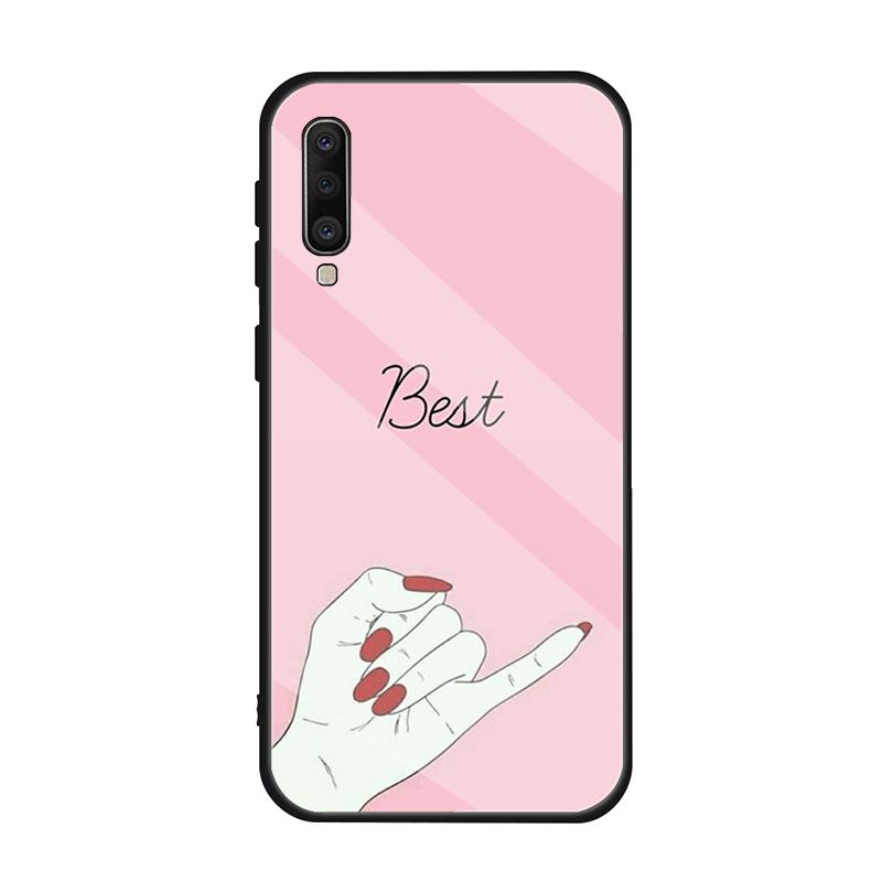 Чехол из закаленного стекла Best Friends для Samsung Galaxy A10S A10E A20S A20E A30S A40 A50S A60 A70 A80 A90 A6 A7 A8, чехол