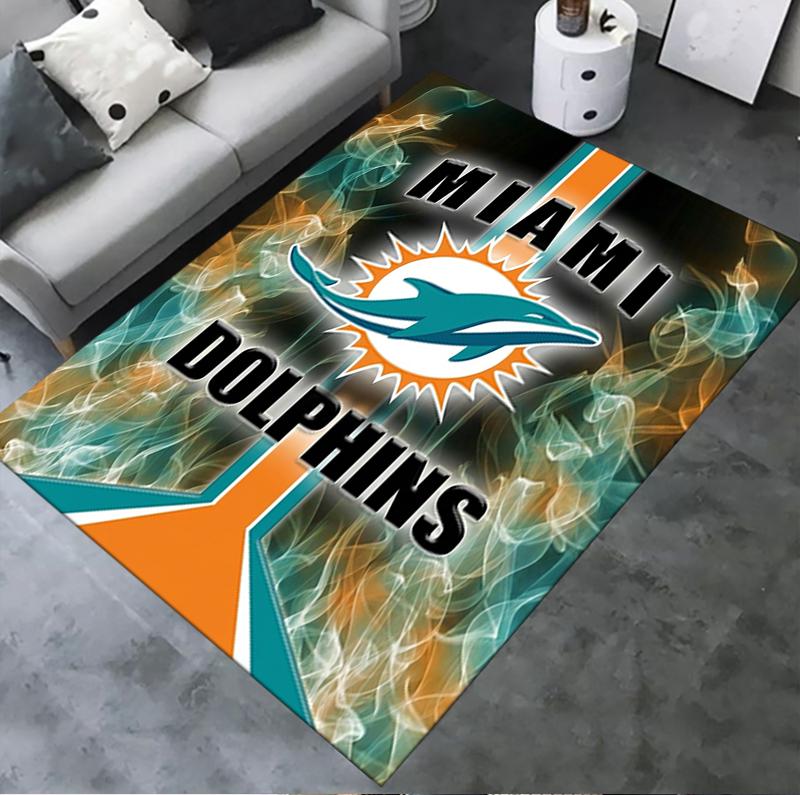 Miami Dolphins Carpet Rug For Living Room Bedroom Home Sofa Decorationkids Play Nonslip Floor Mat