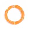 Acrylic Boho Bracelets Leopard Print Curved Tube Bangle Fashion Acrylic Bracelets  Lady Gifts
