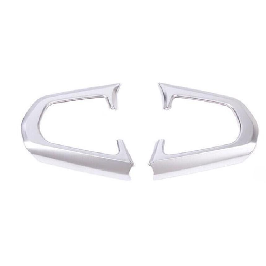 Fit For BMW X3 G01 2018- ABS Silver Steering Wheel Button Frame Trim 2PCS