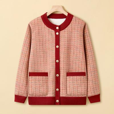 Пожилые и пожилые бабушки носят свитера, одежду, тонкое пальто на молнии для мамы на весну и осень, повседневный кардиган-свитер женский