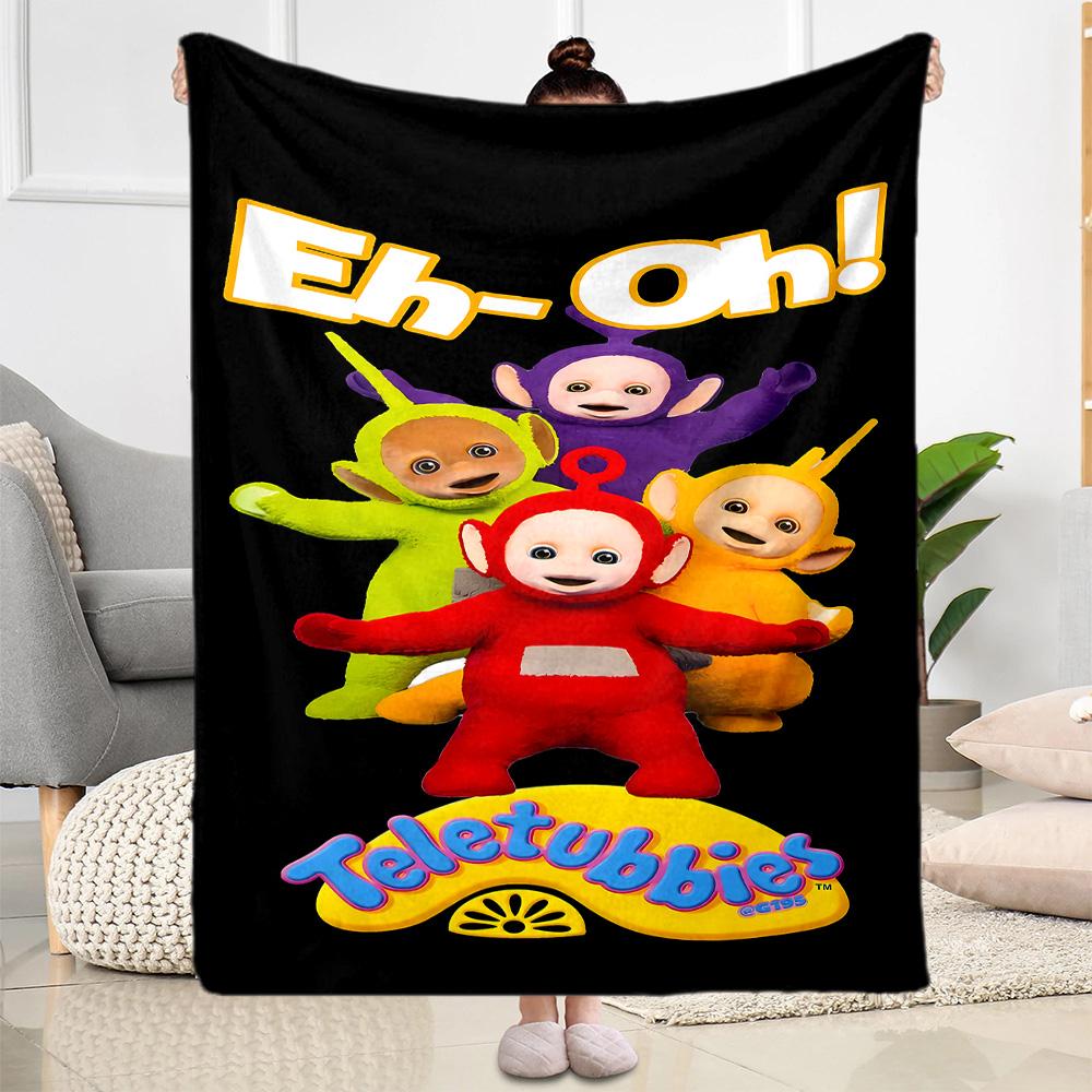 Teletubbies Adventure Blanket Warmthful Decor Perfect for Couch Office Picnics for All Occasions Digital Print