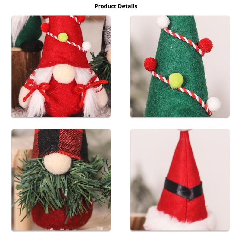 Рождественский фестиваль Безликий гном Кукла Украшения Красный Серый И Зеленый Куклы Реквизит для Украшения Окна