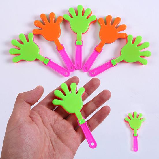 10Pcs Mini Plastic Hand Clapper Toy Pocket Colorful Hand Clapper for Kids & Adults Clapping Hands Party