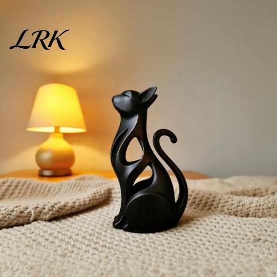 Книжный Кот Украшение 3D Печатная Полая Фигурка, Современная Абстрактная Статуэтка Сидящего Котенка, Декор Художественная Скульптура Животного для Домашнего Декора,