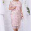 Women's Summer Large-size Dress Embroidered Lace Slim Dress