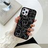 Черно-белый матовый чехол для телефона с абстрактным лицом и линиями лица для Iphone 11 12 13 Xs Pro Max Mini 7 8 6s Plus Se 3 2020 X Xr, силиконовый чехол