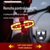 2024 USB Rechargeable Bicycle Turn Signals with Horn and Wireless Remote-Controlled Bright Rear Light for Night Riding.