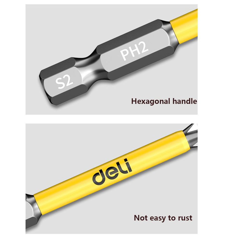 10/6pcs High Hardness Cross Screwdriver Bit Non-slip PH2 Screwdriver Set Impact Drill Bit