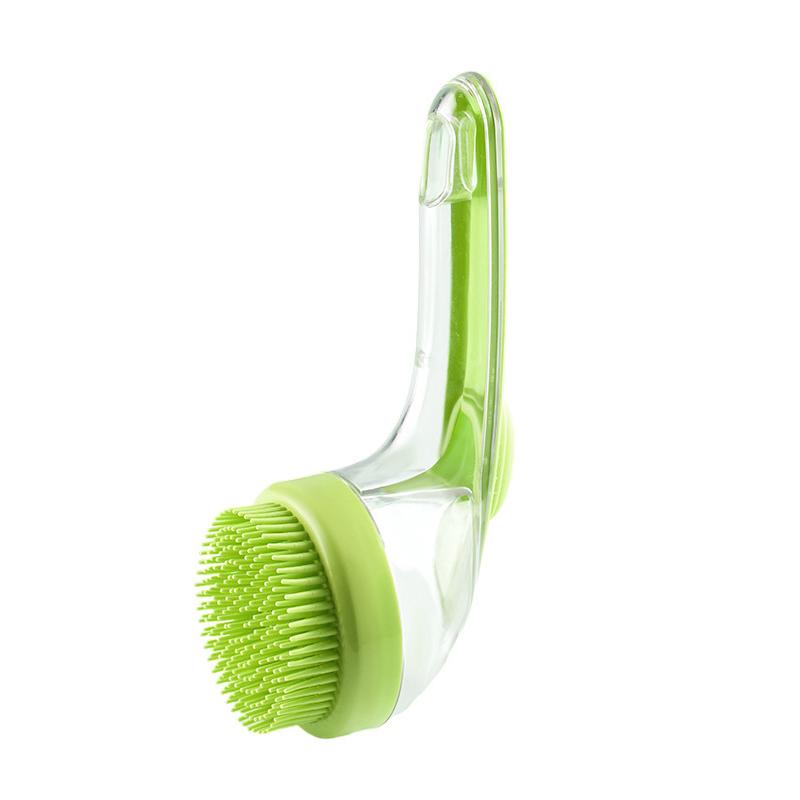 Pet Bathing Brush Long Handle Plastic Dog Bath Brush Soft Silicone Massage Brush Easy Clean Cat Hair Comb