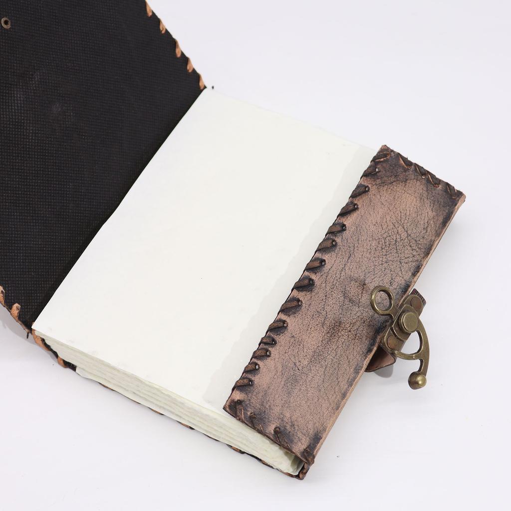 Leather Evil Eye Journal With Clasp 160 Pages