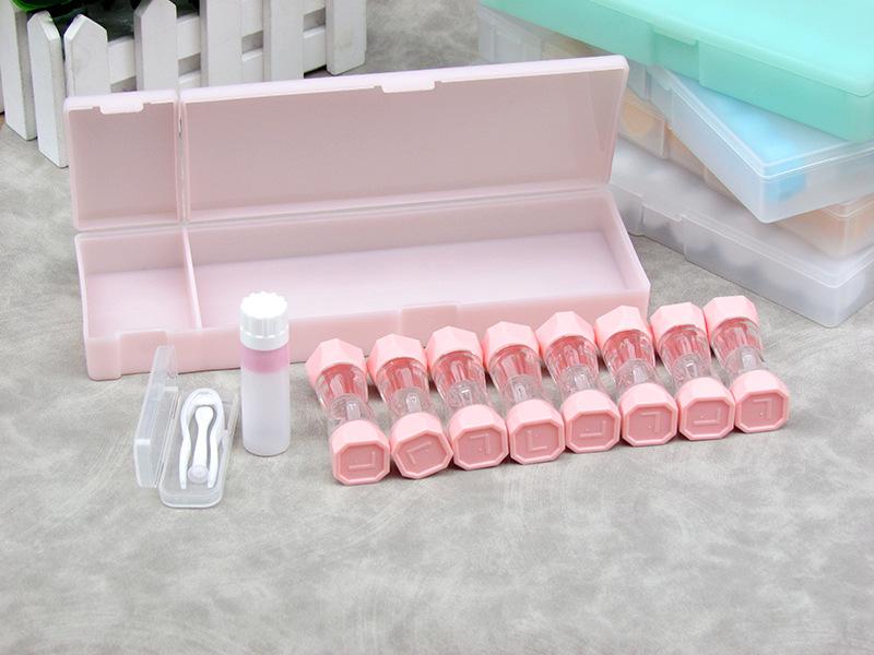 8 пар держатель для контактных линз, дорожный портативный маленький милый прозрачный мешок для очков, контейнер для контактных линз, чехол для хранения