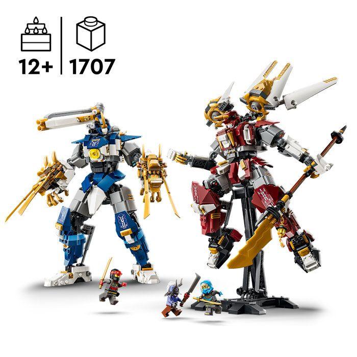 LEGO NINJAGO 71870 Les Robots Titan Jumeaux - Jeu Ado 12 ans avec Figurines - Décoration