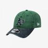Кепка New Era Oakland Athletics без структуры, пигментная стирка, зеленый 14561826