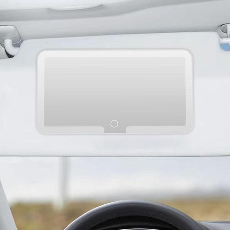 Rechargeable Car Sun Visor Vanity Mirror with Dimmable Light Touchscreen Makeup Mirror for Car Styling