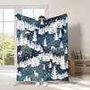 Christmas tree series patterns Printed Blanket for Sofa Bed Travel Camping Living Room Office Conditioning Blanket