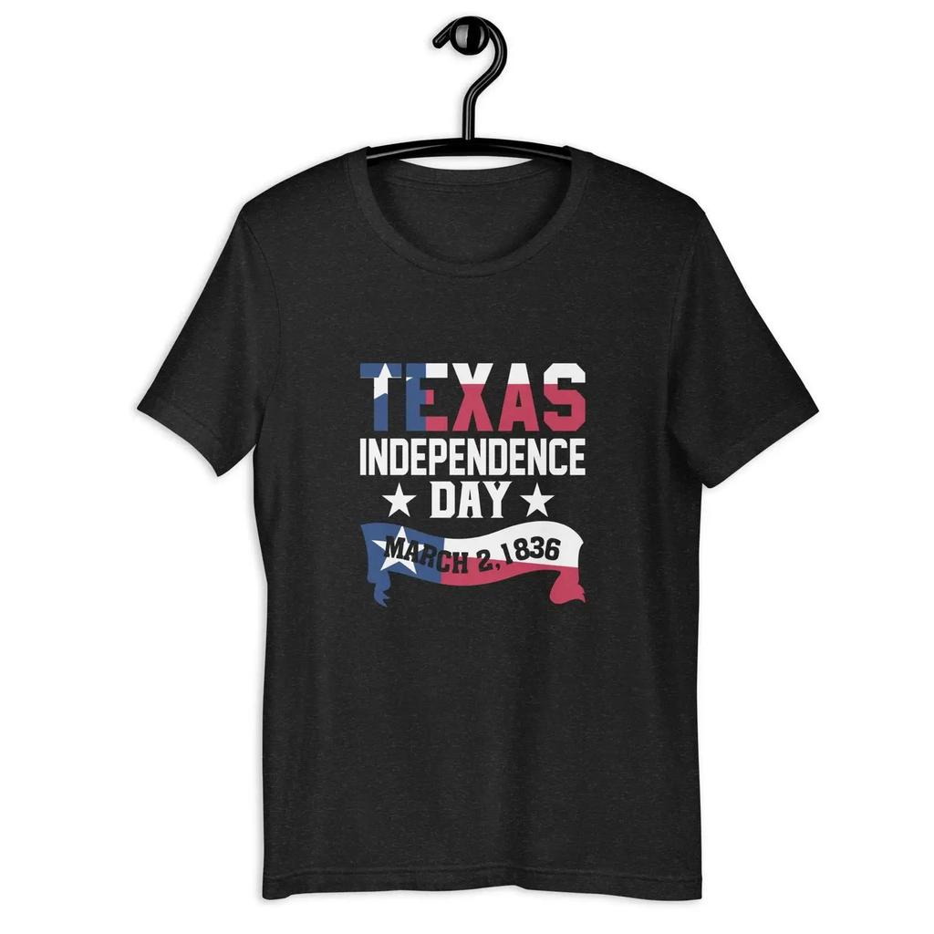 Texas Independence Day t shirt vintage Washed For Everyday Wear Unisex homme designer clothes