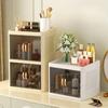 Cosmetics Storage Boxes Multi Layer Flat Cover Design Stationery Storage Shelf Household Dustproof Cosmetics Skincare Organizer