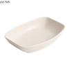 Pure White Deep Long Square Plate Ceramic Salad Plate Thick Soup Plate Dessert Plates Sashimi Plates Hotel Specialty Tableware