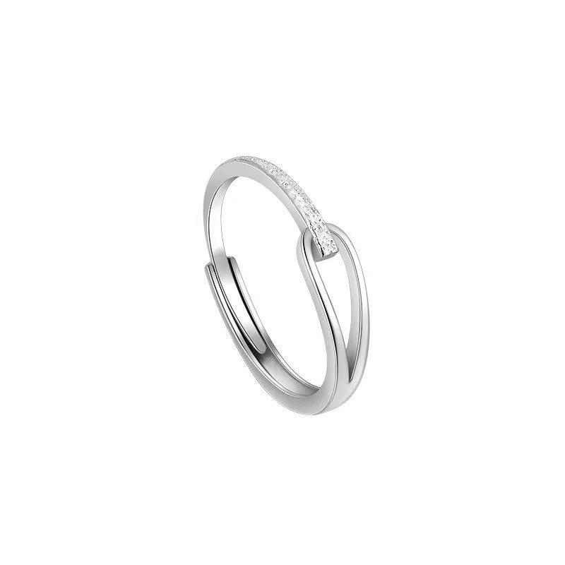 S925 Серебряный браслет Lubert Tears Simple, парные кольца, высококачественное простое мужское и женское модное кольцо с водной рябью
