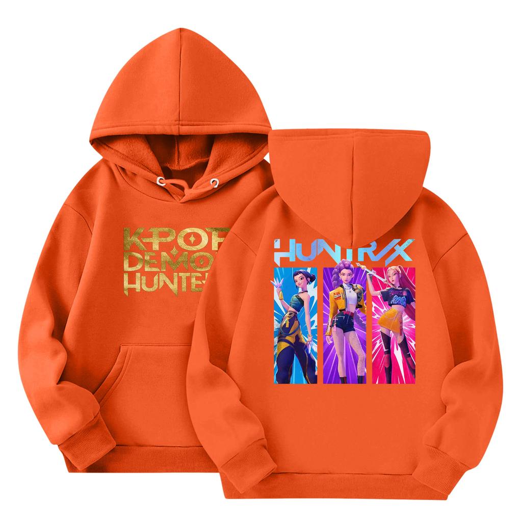 Child Fashion Lightweight Long Sleeve Pullover With Pockets Print Hoodie