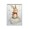 Plakat Uroczy Króliczek Na Chmurce Plakat Uroczy Króliczek Na Chmurce, 70X100 Cm, Bez Ramy, Płótno Premium Na Blejtramie