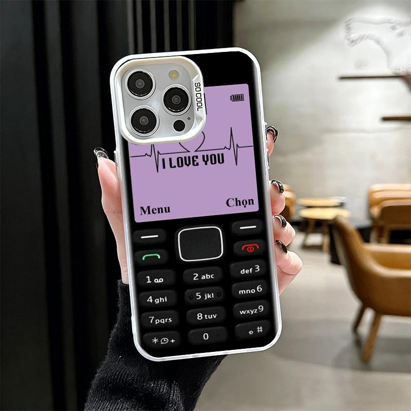 Забавный ретро-телефон Мягкий чехол для телефона для iPhone 15 16 17 Pro Max 17Air 16E 14 Plus 13 12 Mini Ударопрочный чехол Задняя крышка