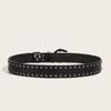 Cool Skull Wide Waistband Y2K Skeleton Fingers Belt Strap Buckle Black Rivet Belt  Couple