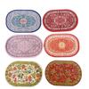 Multicolor Dollhouse Carpet Toy Doll Accessories Oval Round Miniature Weaving Rug Playing House Turkish Style Floor Covering Mat