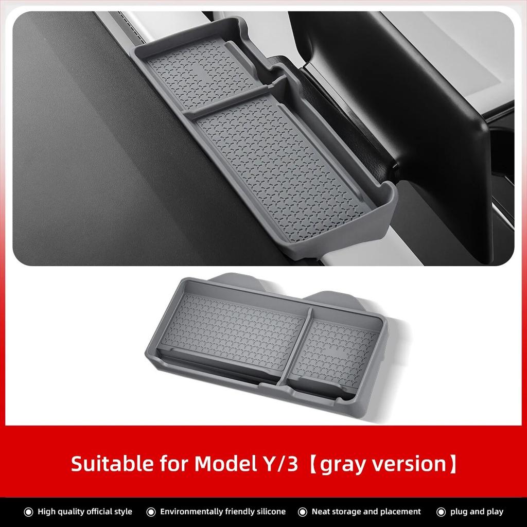 LUCKEASY For Tesla Model 3 Y -2023 Car Multifunctional Dashboard Anti-Slip Pad Interior Accessories Small Item Storage Mat