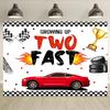 1 Growth theme 2 Fast car theme 2nd birthday party banner, multi-functional celebration wall decoration