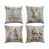 4 Pieces Christmas Pillow Covers Throw Cases Zippered 18 X Inch Cushion for Winter