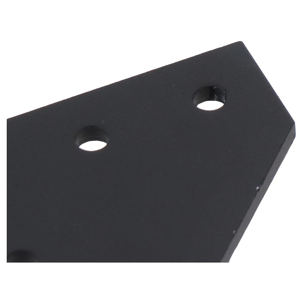 10 шт. анодированная угловая пластина для кронштейна 2020 с 5 отверстиями, Г-образная, 90-градусная, соединительная черная внешняя соединительная пластина