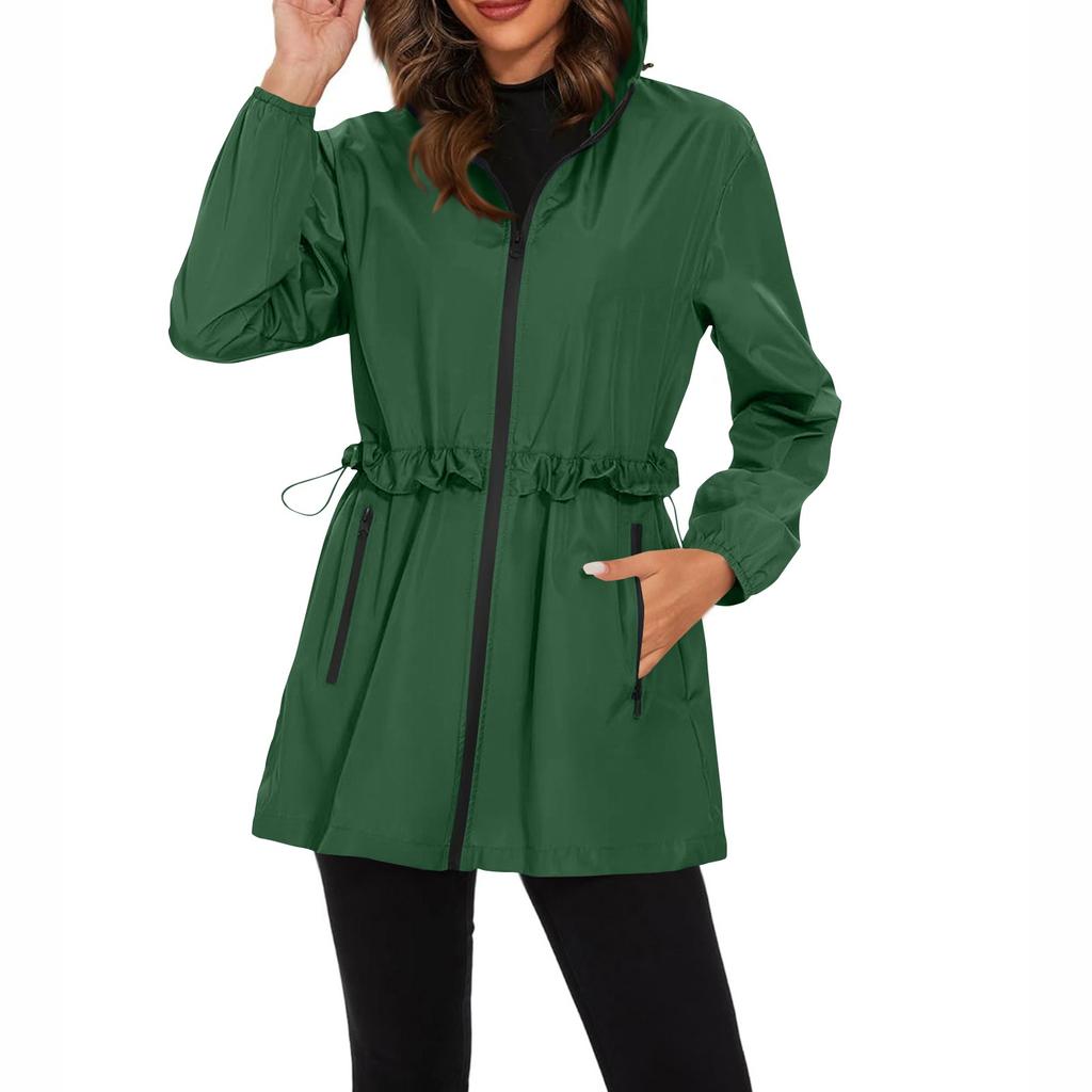 Женский плащ с капюшоном, походный костюм для занятий спортом на открытом воздухе, ветрозащитная куртка, водонепроницаемая куртка, топ
