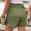 Women's Summer Shorts High Waisted Solid Color Culottes
