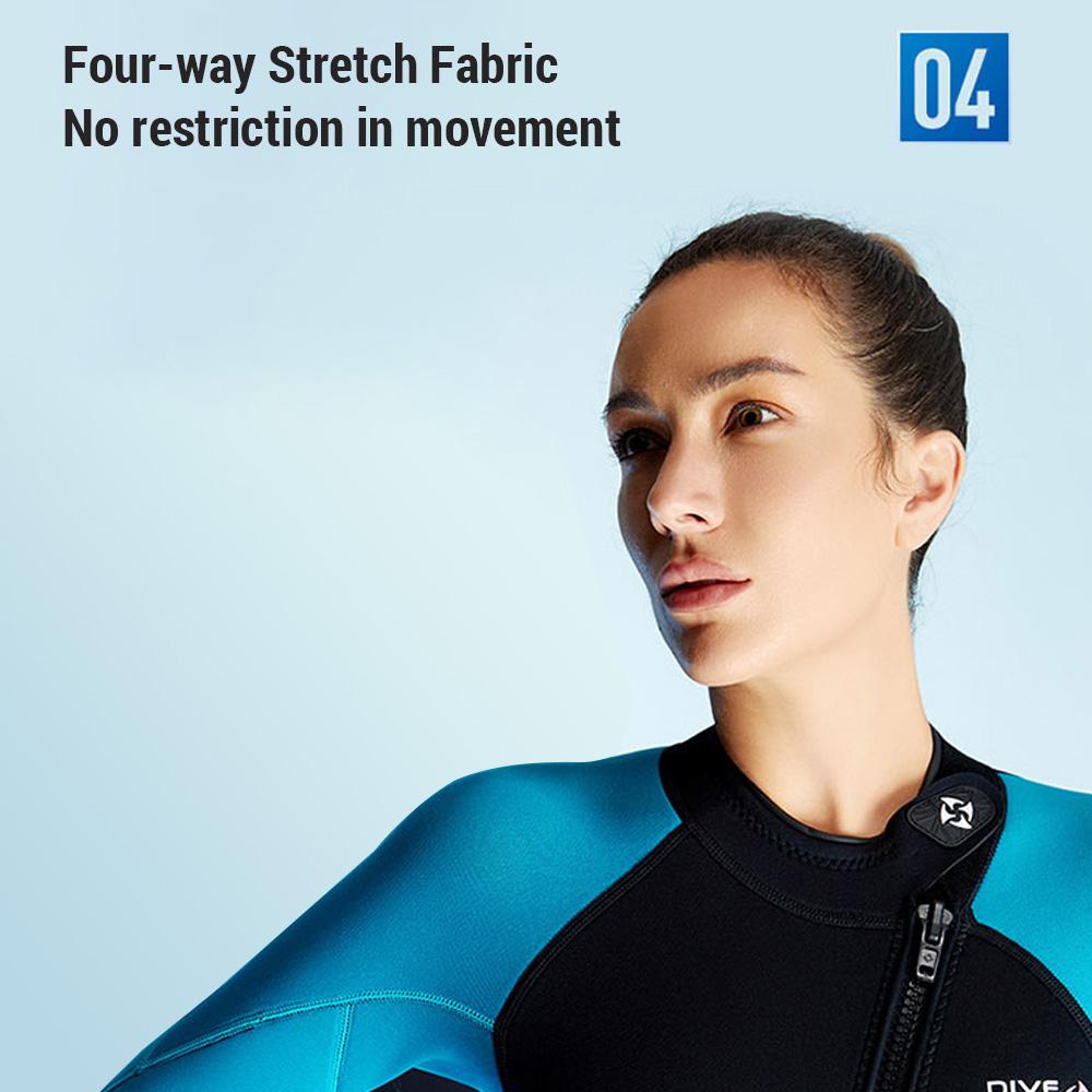 Женские гидрокостюмы из неопрена 3 мм для взрослых, цельный костюм для дайвинга с длинными рукавами и всего тела