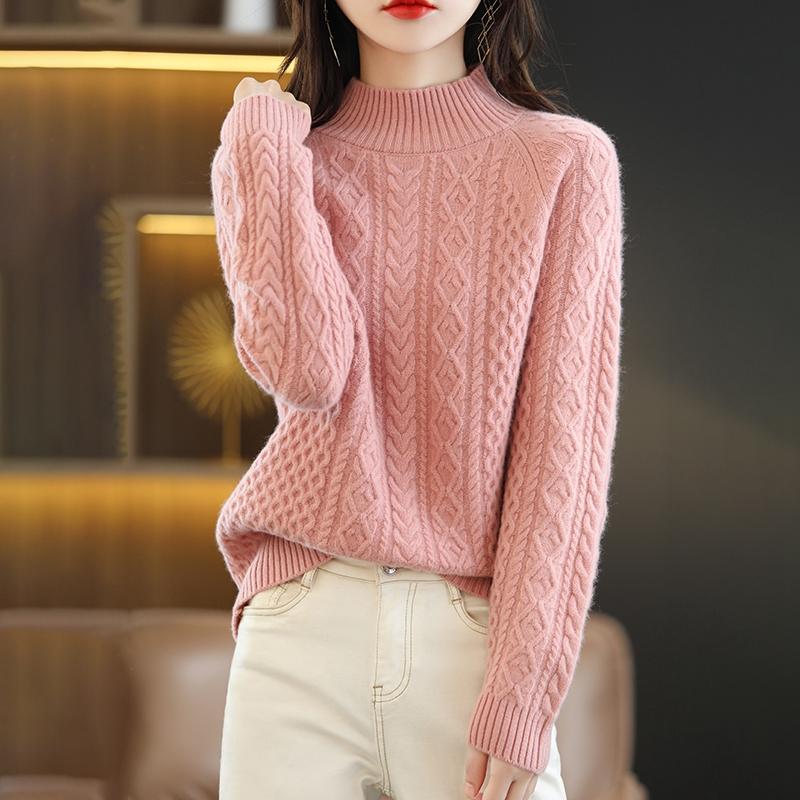 Женский кашемировый свитер Qinghe кашемир 30% кашемир 70% шерсть осенне-зимний кашемировый толстый пуловер мягкий и теплый