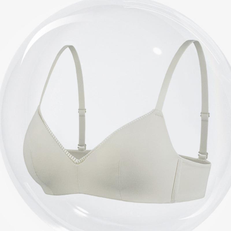 Французский бюстгальтер без маркировки для девочек, мягкое дышащее нижнее белье, женский бюстгальтер с небольшой грудью, собранный