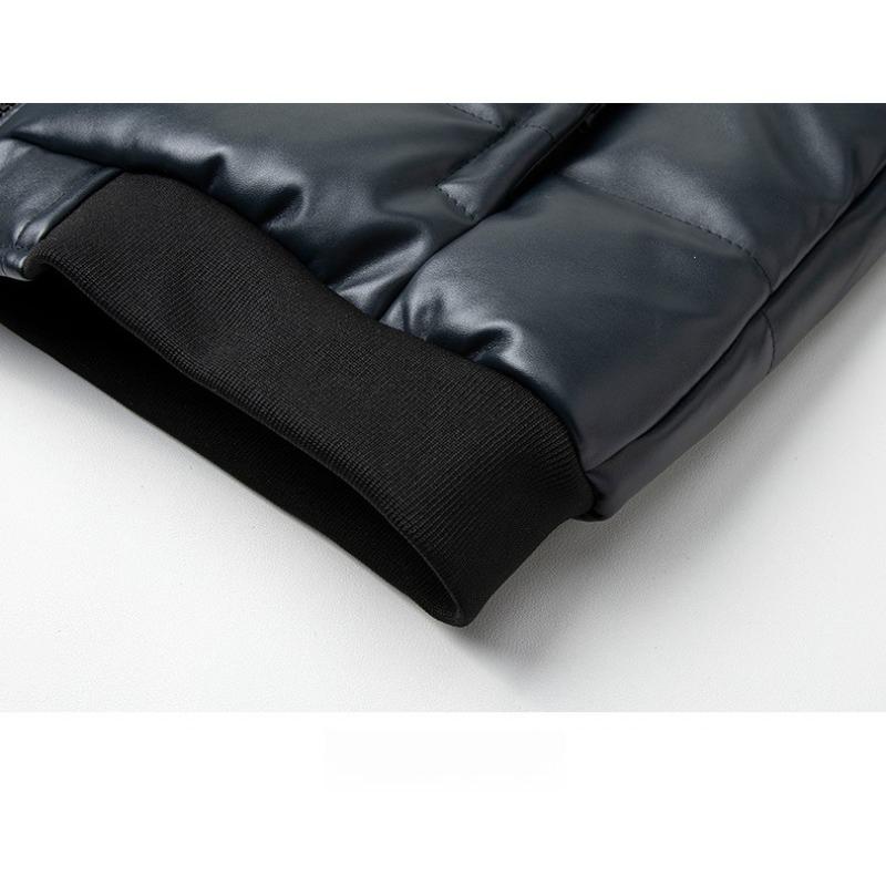 Winter new cotton leather jacket fashion men's thickened leather jacket cotton jacket