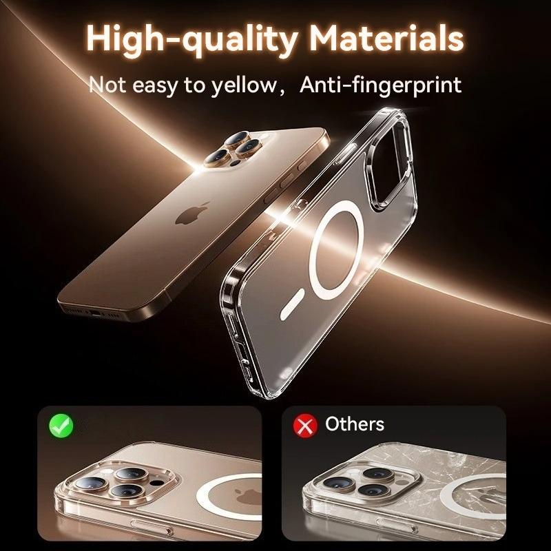 Новый магнитный чехол для iPhone 17 Pro Max 17 Air Для Magsafe Чехол для беспроводной зарядки Для iPhone 16 15 14 13 Pro Max Прозрачная крышка