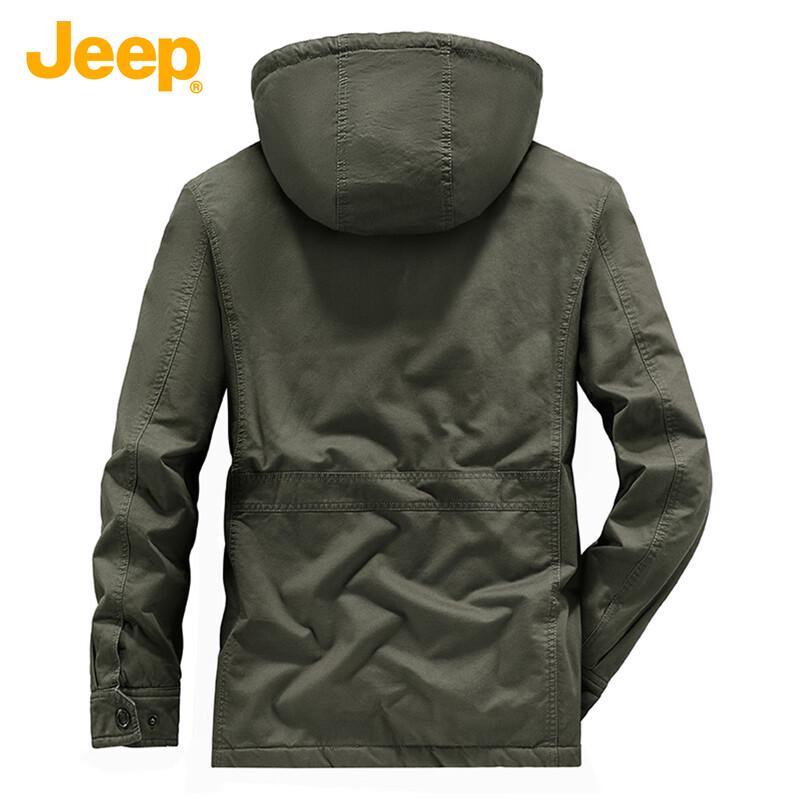 Jeep Мужская стеганая куртка с капюшоном и воротником-стойкой